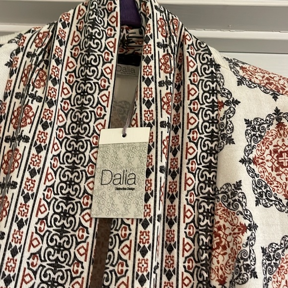 DALIA Long Open Front Cardigan -Size Large - Picture 2 of 6